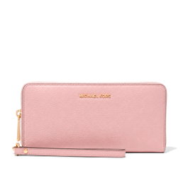 Michael Kors 35S6GTVE9L-POWDER-BLUSH Rose Jet Set Travel en toile avec 17 emplacements pour cartes