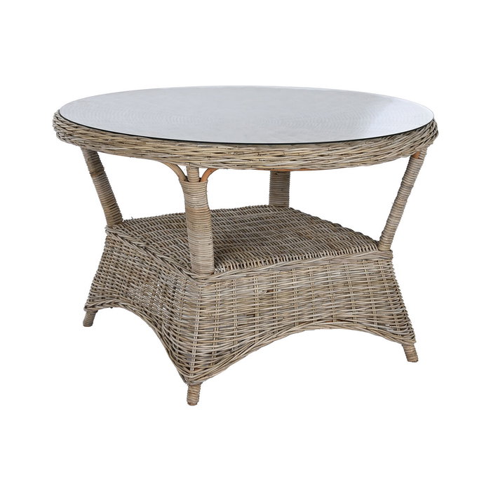 Home ESPRIT Table de Salle à Manger Rotin 120 x 120 cm Home ESPRIT Table de Salle à Manger Rotin 120 x 120 cm