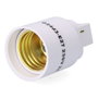 F-Line Adaptateur de douille G24d3 vers E27, 230V, Blanc, Ø37 x 67 mm