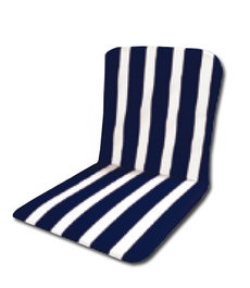 Playa Coussin Monobloc Bajo Bleu/Blanc (Lot de 4)
