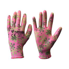Tuman Gants en Polyester avec Revêtement Nitrile Transparent Taille 08