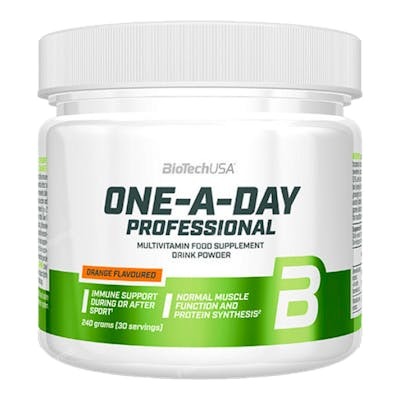 BIOTECHUSA One A Day Professional Orange - 240G - Complément alimentaire en poudre - Parfum Orange BIOTECHUSA One A Day Professional Orange - 240G - Complément alimentaire en poudre - Parfum Orange