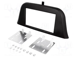PER.PIC. Cadre de radio 2 DIN noir pour Iveco Daily