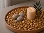 GIFTDECOR Bote de pierres métallisées dorées 10-20 mm 700g