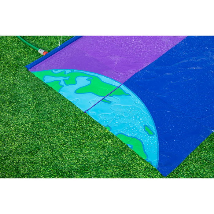 Bestway Piste Glissante avec Rampe de Saut Double 488x138 cm +3 ans Jardin 52364
