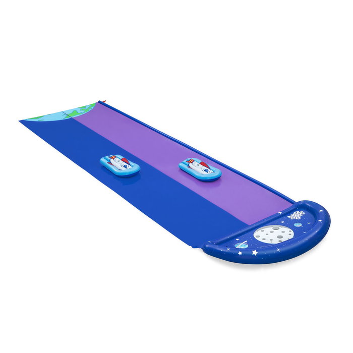 Bestway Piste Glissante avec Rampe de Saut Double 488x138 cm +3 ans Jardin 52364