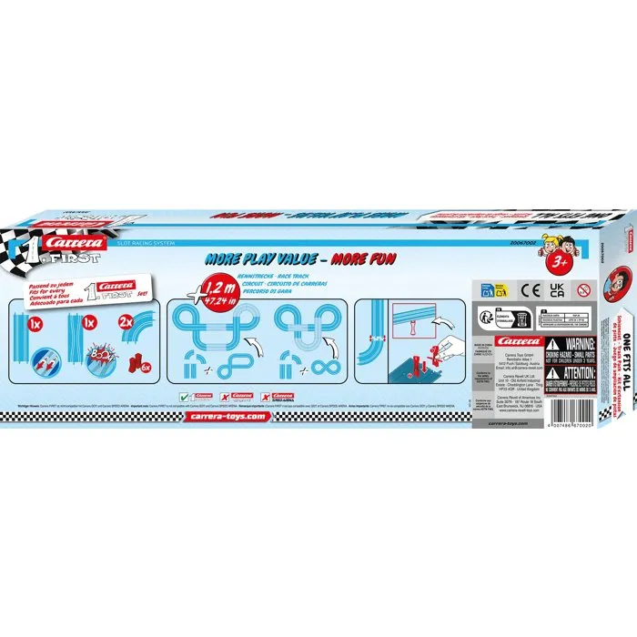 Carrera First - Pack d'extension simple pour circuit de voitures - Accessoire de jeu dès 3 ans
