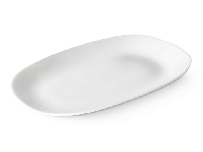Vivalto Bandeja Opal Ovalada 23 cm - Blanc, Verre Opal (Set de 24)