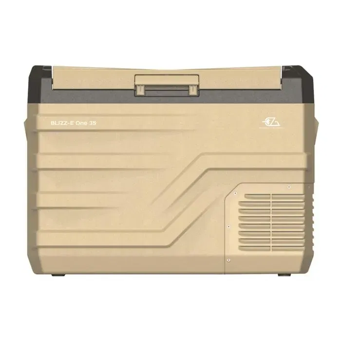 Eza BLIZZ-E ONE - Glacière électrique à compression 35L (12V/24V/220V), -20°C à +20°C, écran LED, silencieuse (<45dB), polypropylène, beige