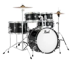 Pearl Kit Roadshow Junior RSJ Jet Black avec Plats Sabian Solar