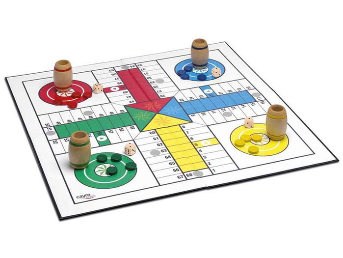 Cayro - Parchís XXL - Jeu de société - Version multilingue (espagnol, anglais, français, italien, portugais, allemand) - Plateau en bois - À partir de 6 ans - Pour 2 joueurs