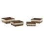 Set de basket Home ESPRIT Fibre naturelle Boho Usé 26 x 26 x 10 cm