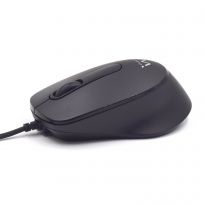 Ewent EW3159 Souris Optique USB Silencieuse 1000 DPI, Filaires, pour Droitiers et Gauchers, Noir