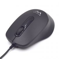 Ewent EW3159 Souris Optique USB Silencieuse 1000 DPI, Filaires, pour Droitiers et Gauchers, Noir