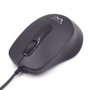 Ewent EW3159 Souris Optique USB Silencieuse 1000 DPI, Filaires, pour Droitiers et Gauchers, Noir