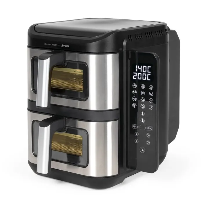 Livoo DOC344CO Friteuse sans huile double bac 11 L 2800 W