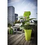 ELHO Pot de fleurs Loft Urban rond, réservoir d'eau intégré, Ø 34 x H 45.6 cm, 23 litres, blanc, intérieur/extérieur