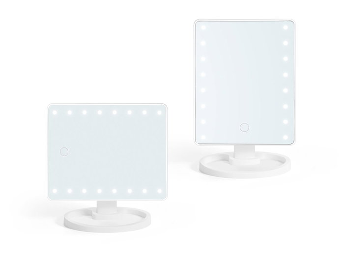 BERILO Miroir LED Rectangulaire Blanc