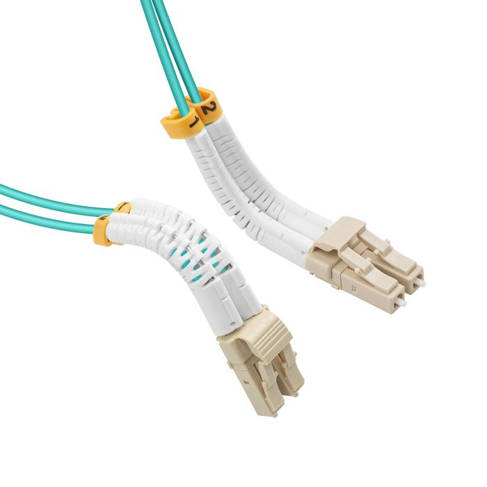 Lanview Câble fibre optique multimode LC-LC duplex 5m OM3 LSZH flexible Aqua Lanview Câble fibre optique multimode LC-LC duplex 5m OM3 LSZH flexible Aqua