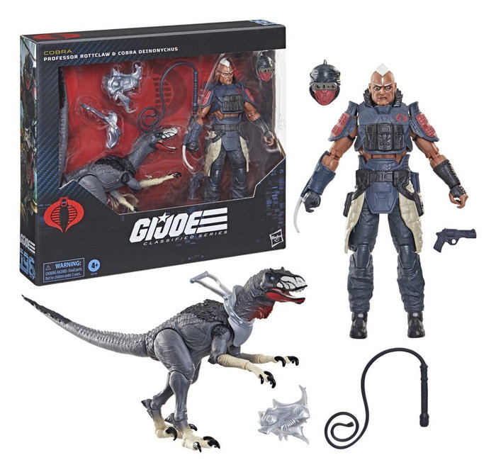 Hasbro G.I. Joe Classified Series Pack de 2 Figurines #196 Professeur Rottclaw & Cobra Deinonychus 15 cm Hasbro G.I. Joe Classified Series Pack de 2 Figurines #196 Professeur Rottclaw & Cobra Deinonychus 15 cm