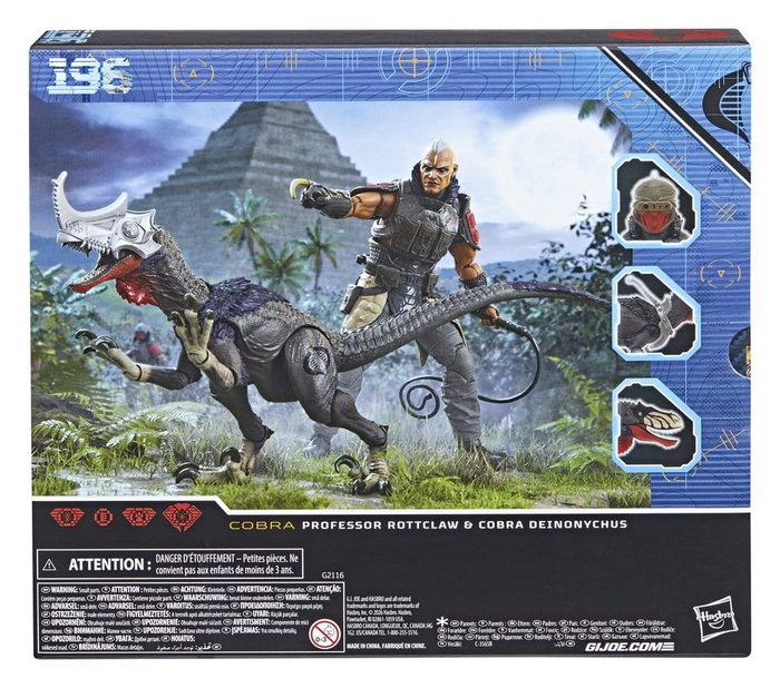 Hasbro G.I. Joe Classified Series Pack de 2 Figurines #196 Professeur Rottclaw & Cobra Deinonychus 15 cm Hasbro G.I. Joe Classified Series Pack de 2 Figurines #196 Professeur Rottclaw & Cobra Deinonychus 15 cm