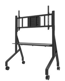 Neomounts FL50-575BL1 Support au sol mobile pour écrans 65-110", 125 kg - Noir