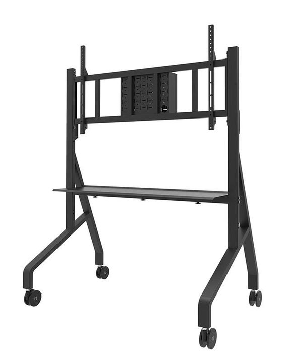 Neomounts FL50-575BL1 Support au sol mobile pour écrans 65-110", 125 kg - Noir