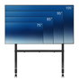 Neomounts FL50-575BL1 Support au sol mobile pour écrans 65-110", 125 kg - Noir