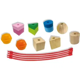 Ses Creative 13102 Perles sensorielles à enfiler - Perles de laçage pour enfants à partir de 18 mois - Jeu créatif pour développer la motricité fine