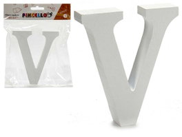 PINCELLO Lettre V en bois blanc
