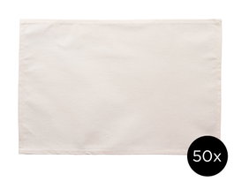 Innspiro Lot de 50 sets de table rectangulaires en coton 46x30 cm