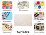 Innspiro Lot de 50 sets de table rectangulaires en coton 46x30 cm