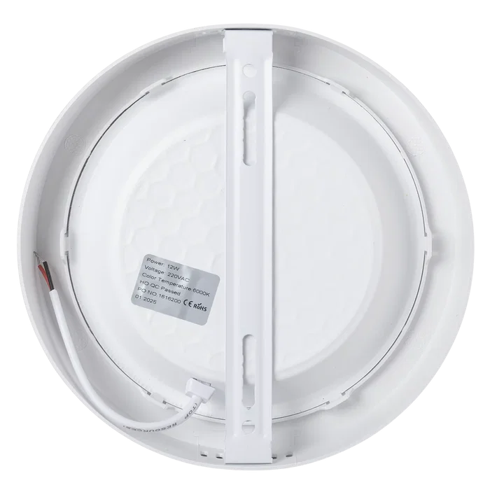 Plafonnier LED 12W 1200lm 4000K IP20 DOB Aluminium Blanc [HO-PLC-12W-1200LM-W]
