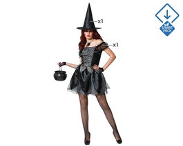 Déguisement pour Adultes Noir Sorcière