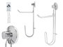 BERILO Porte-rouleau double en acier avec ventouses