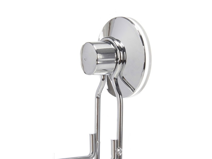 BERILO Porte-rouleau double en acier avec ventouses