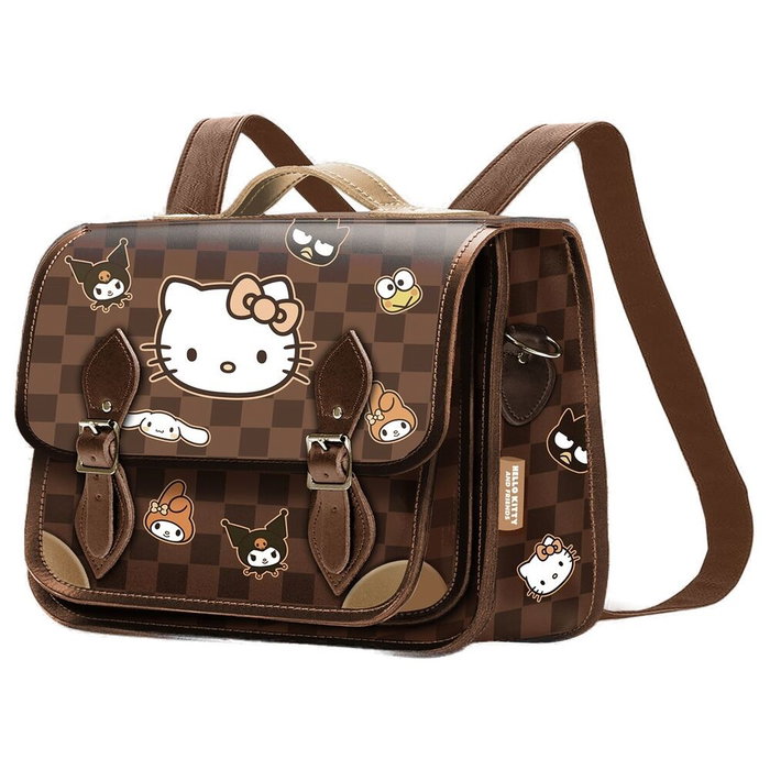 Karactermania Hello Kitty Squares Sac Bandoulière-Mochila Marron