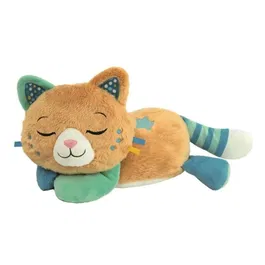 Clementoni - Peluche Apaisante Chatons avec Ronronnements, Vibrations, Bruits Blancs et Lumières pour Bébé - Favorise le Calme et l'Endormissement