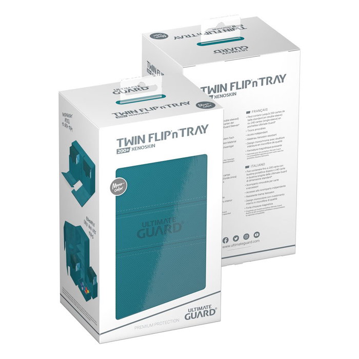 Ultimate Guard Twin Flip'n'Tray 200+ Xenoskin - Petrol Ultimate Guard Twin Flip'n'Tray 200+ Xenoskin - Petrol