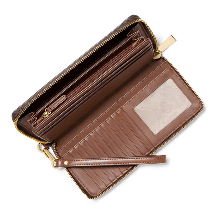 Michael Kors Portefeuille Jet Set Travel Marron 35S6GTVE9B-BROWN Michael Kors Portefeuille Jet Set Travel Marron 35S6GTVE9B-BROWN