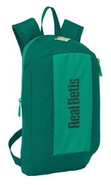 Real Betis Mini Mochila Cremallera Vertical Resistente al Agua - 22x39x10 cm, Safta
