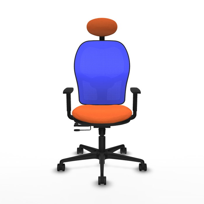 Piqueras y Crespo Chaise de Bureau Jorquera Orange et Bleu Piqueras y Crespo Chaise de Bureau Jorquera Orange et Bleu