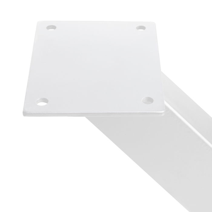 Emuca Jeu de pieds Cross pour table, largeur 695mm, Acier, Peint en blanc
