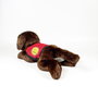 Bocalan Peluche Labrador Chocolat avec gilet - 21 cm - Décoratif et contributif - 939D00248