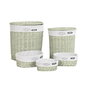 Lot de paniers DKD Home Decor Vert osier 51 x 37 x 56 cm 5 Pièces