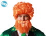 Peluca y Barba Roja de Duende pour Déguisement et Fêtes - Perruque avec Barbe Rousse pour Halloween, Saint-Patrick