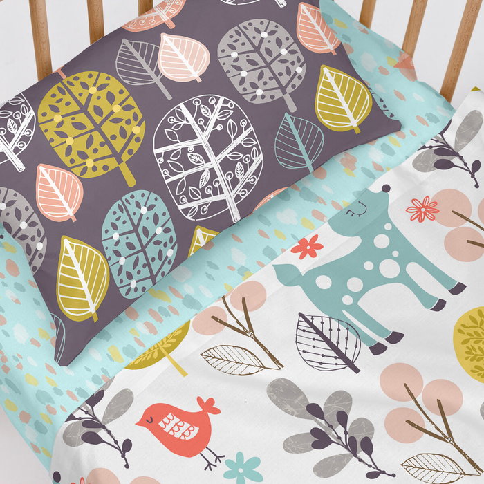 Drap housse HappyFriday MOSHI MOSHI Bleu Multicouleur 60 x 120 x 14 cm Drap housse HappyFriday MOSHI MOSHI Bleu Multicouleur 60 x 120 x 14 cm