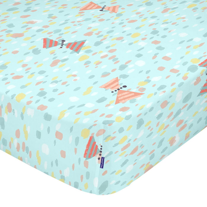 Drap housse HappyFriday MOSHI MOSHI Bleu Multicouleur 60 x 120 x 14 cm Drap housse HappyFriday MOSHI MOSHI Bleu Multicouleur 60 x 120 x 14 cm