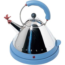 Alessi MG32 Bouilloire Électrique Bleue en Acier Inoxydable 18/10