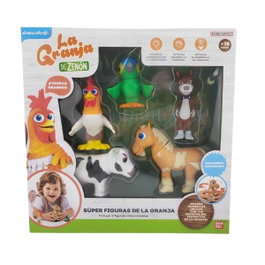 Bandai Figuras La Granja De Zenon Pack 5 Super - Pack de 5 figurines animées, 13x47x10 cm
